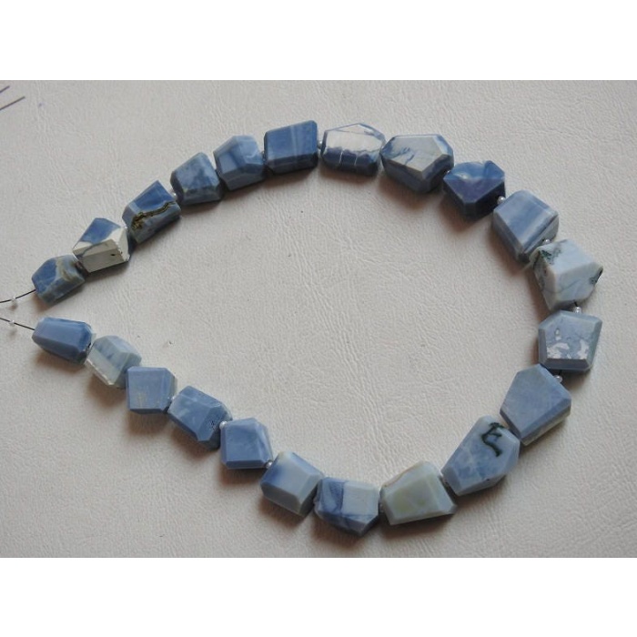 Blue Indian Opal Faceted Tumble,Nugget,Loose Bead 12Inch 15X12To10X9MM Approx Wholesale Price New Arrival (pme)TU5 | Save 33% - Rajasthan Living 8