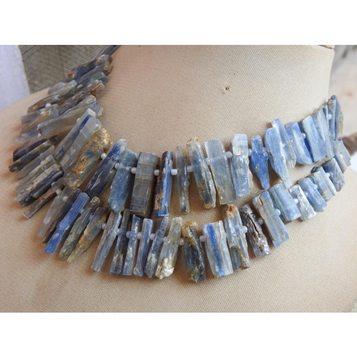 Blue Kyanite Natural Rough Stick,Loose Raw,Minerals Stone,10Inchs Strand 23X5To10X5MM Approx,Wholesale Price,New Arrival R6 | Save 33% - Rajasthan Living 9