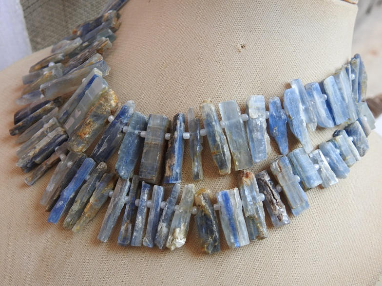 Blue Kyanite Natural Rough Stick,Loose Raw,Minerals Stone,10Inchs Strand 23X5To10X5MM Approx,Wholesale Price,New Arrival R6 | Save 33% - Rajasthan Living 16