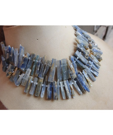 Blue Kyanite Natural Rough Stick,Loose Raw,Minerals Stone,10Inchs Strand 23X5To10X5MM Approx,Wholesale Price,New Arrival R6 | Save 33% - Rajasthan Living 3