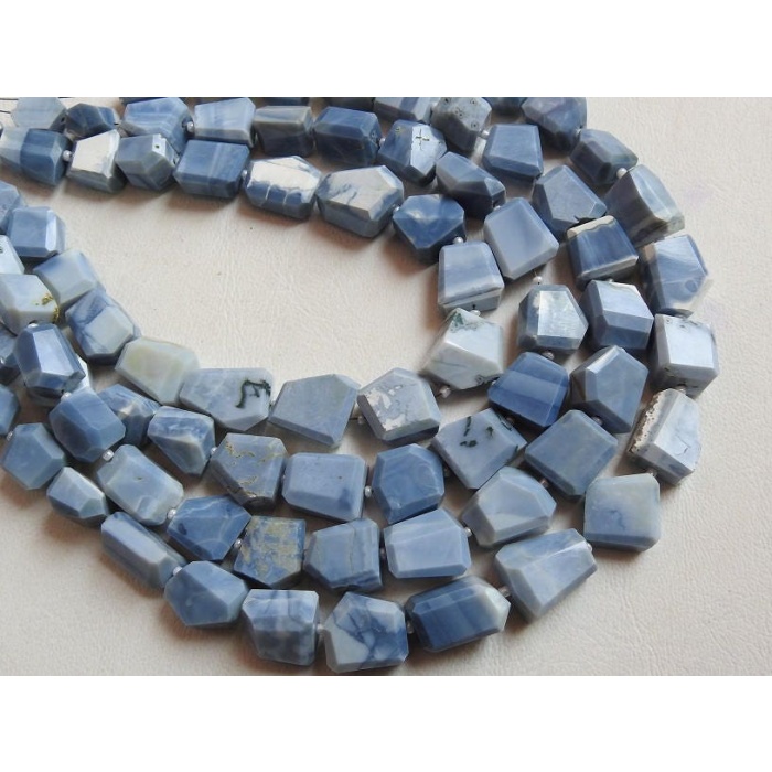 Blue Indian Opal Faceted Tumble,Nugget,Loose Bead 12Inch 15X12To10X9MM Approx Wholesale Price New Arrival (pme)TU5 | Save 33% - Rajasthan Living 9