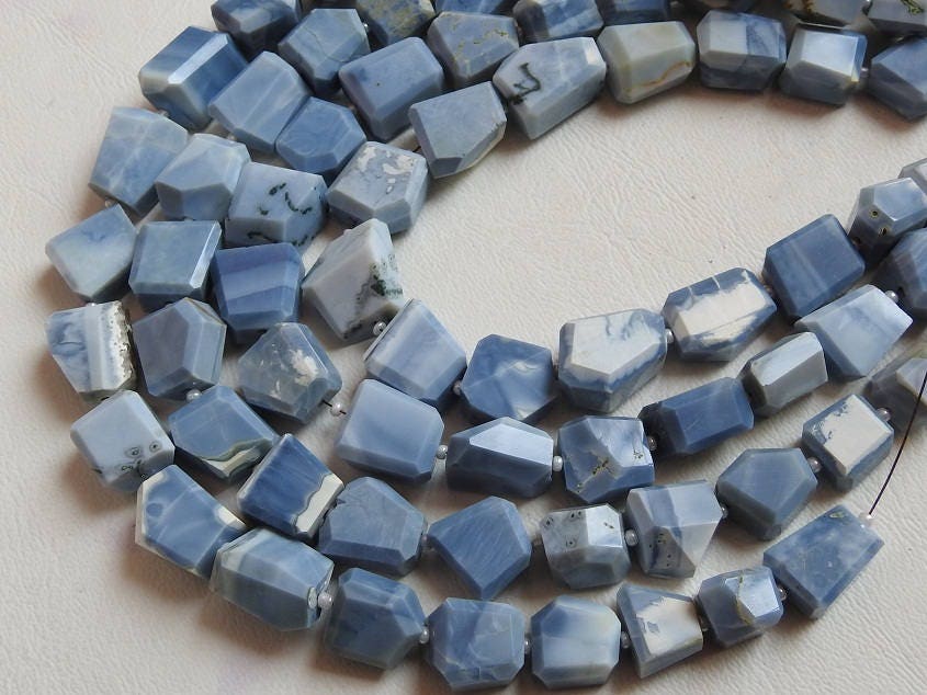 Blue Indian Opal Faceted Tumble,Nugget,Loose Bead 12Inch 15X12To10X9MM Approx Wholesale Price New Arrival (pme)TU5 | Save 33% - Rajasthan Living 11