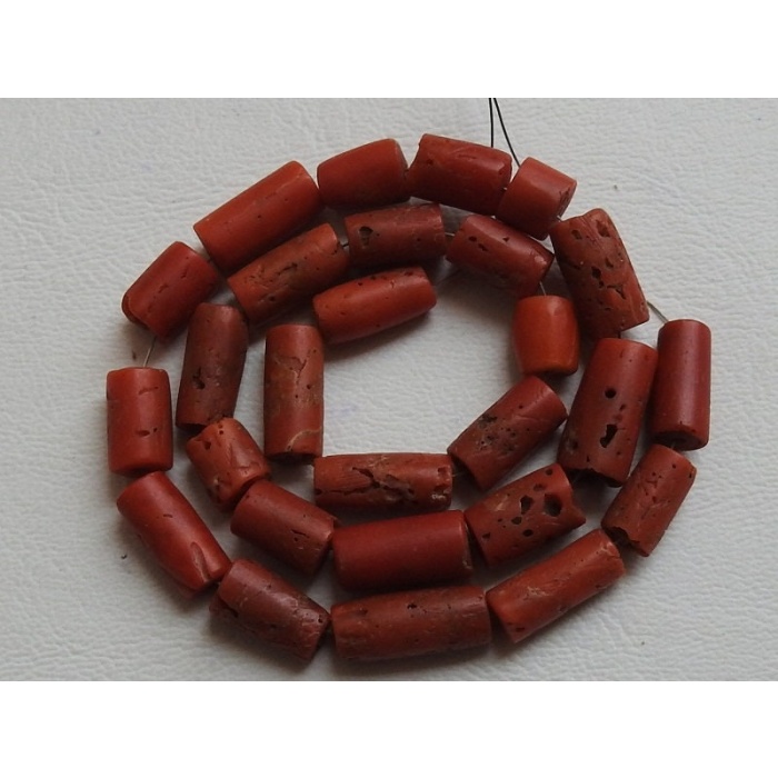 12″ Natural Red Coral Smooth Tube,Drum Shape,Bead 13X8 To 7X6 MM Approx Wholesale Price (bk)CR2 | Save 33% - Rajasthan Living 9