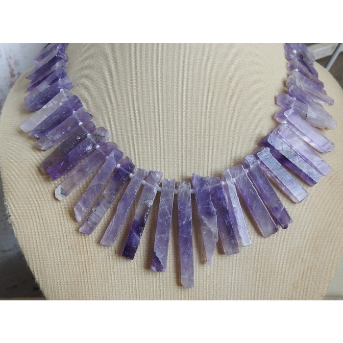 Natural Amethyst Rough Stick,Polished,Loose Raw Stone,Minerals Gemstone,12Inch Strand 35X6To22X5MM Approx Wholesale Price,New Arrival R6 | Save 33% - Rajasthan Living 8