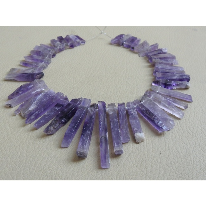 Natural Amethyst Rough Stick,Polished,Loose Raw Stone,Minerals Gemstone,12Inch Strand 35X6To22X5MM Approx Wholesale Price,New Arrival R6 | Save 33% - Rajasthan Living 7