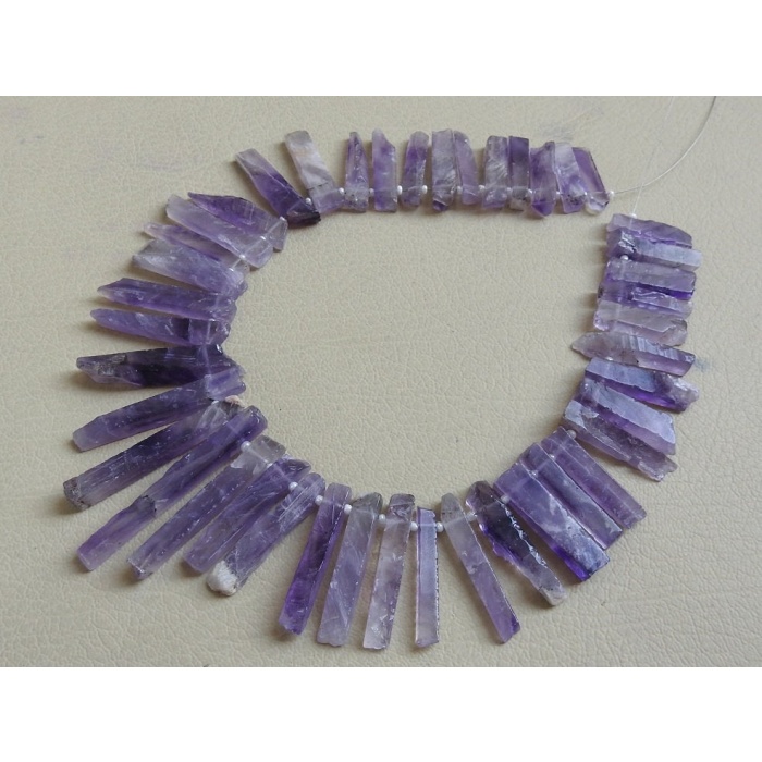 Natural Amethyst Rough Stick,Polished,Loose Raw Stone,Minerals Gemstone,12Inch Strand 35X6To22X5MM Approx Wholesale Price,New Arrival R6 | Save 33% - Rajasthan Living 11