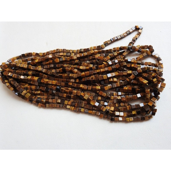 Tiger Eye Jasper Smooth Cube,Box,Cuboid Beads,Handmade,Loose Stone,16Inch Strand 4MM Approx,Wholesale Price,New Arrival PME(CB1) | Save 33% - Rajasthan Living 10