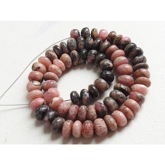 Natural Rhodonite Smooth Roundel Beads,Multi Shaded,Loose Stone,Handmade,Good Quality,Wholesale Price,New Arrival (pme)B13 | Save 33% - Rajasthan Living 8