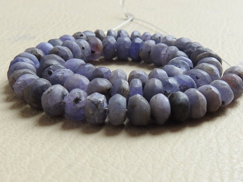 Tanzanite Smooth Roundel Beads,Handmade,Matte Polished,Loose Stone,Necklace,Wholesale Price,New Arrival 12Inch 100%Natural B8 | Save 33% - Rajasthan Living 15