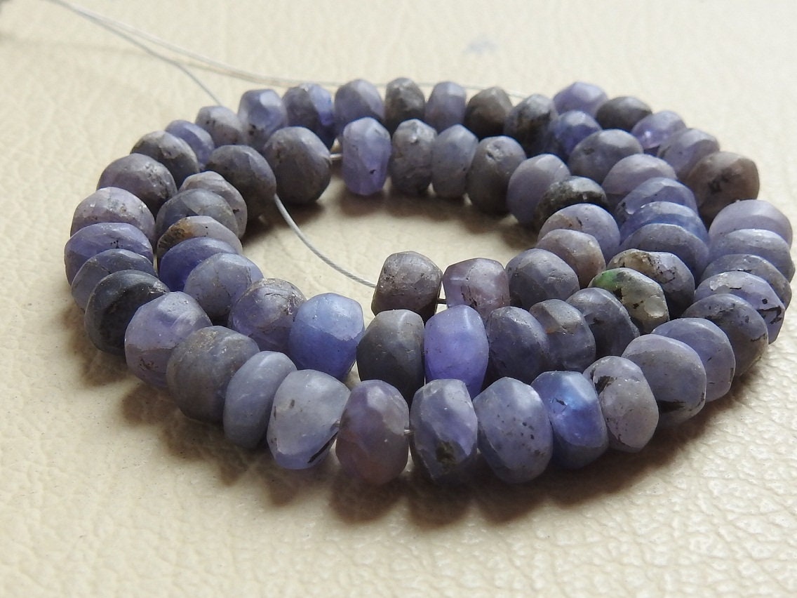 Tanzanite Smooth Roundel Beads,Handmade,Matte Polished,Loose Stone,Necklace,Wholesale Price,New Arrival 12Inch 100%Natural B8 | Save 33% - Rajasthan Living 12