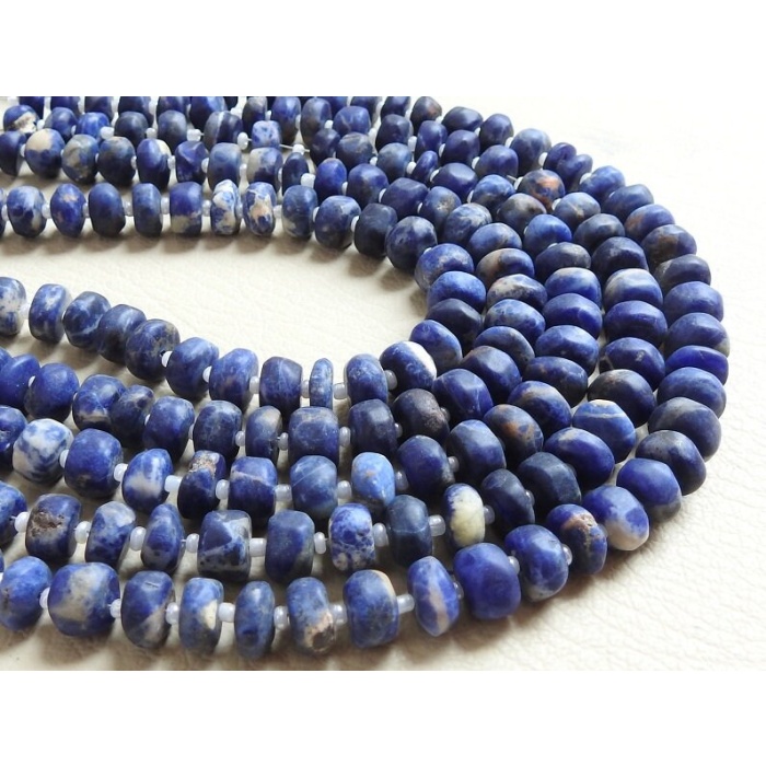 Sodalite Smooth Roundel Bead,Matte Polished,Handmade,Loose Stone,Wholesale Price,New Arrival,Necklace 12Inch Strand 100%Natural B12 | Save 33% - Rajasthan Living 8