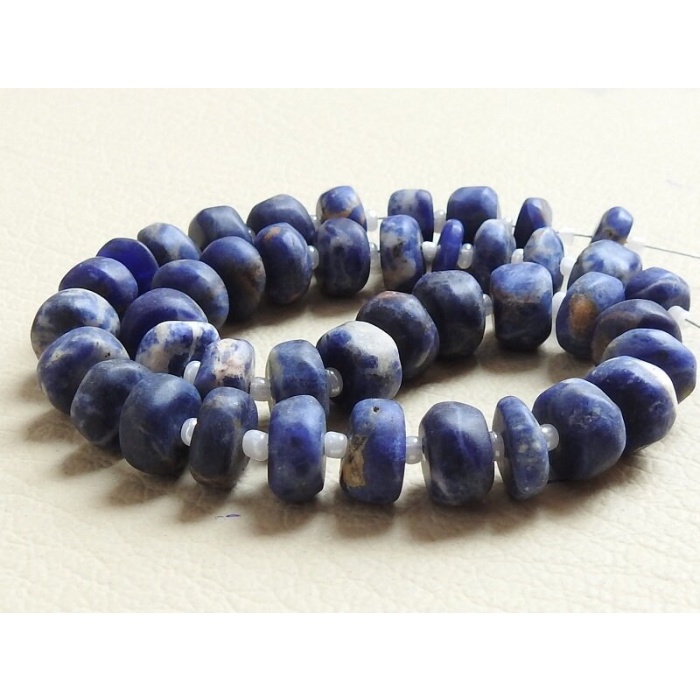Sodalite Smooth Roundel Bead,Matte Polished,Handmade,Loose Stone,Wholesale Price,New Arrival,Necklace 12Inch Strand 100%Natural B12 | Save 33% - Rajasthan Living 7