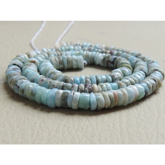 Natural Larimar Smooth Tyre,Button,Coin,Wheel Shape Beads,Handmade,Loose Stone,Wholesale Price,New Arrival, 16Inch Strand (Pme)T1 | Save 33% - Rajasthan Living 7