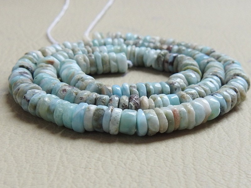 Natural Larimar Smooth Tyre,Button,Coin,Wheel Shape Beads,Handmade,Loose Stone,Wholesale Price,New Arrival, 16Inch Strand (Pme)T1 | Save 33% - Rajasthan Living 13