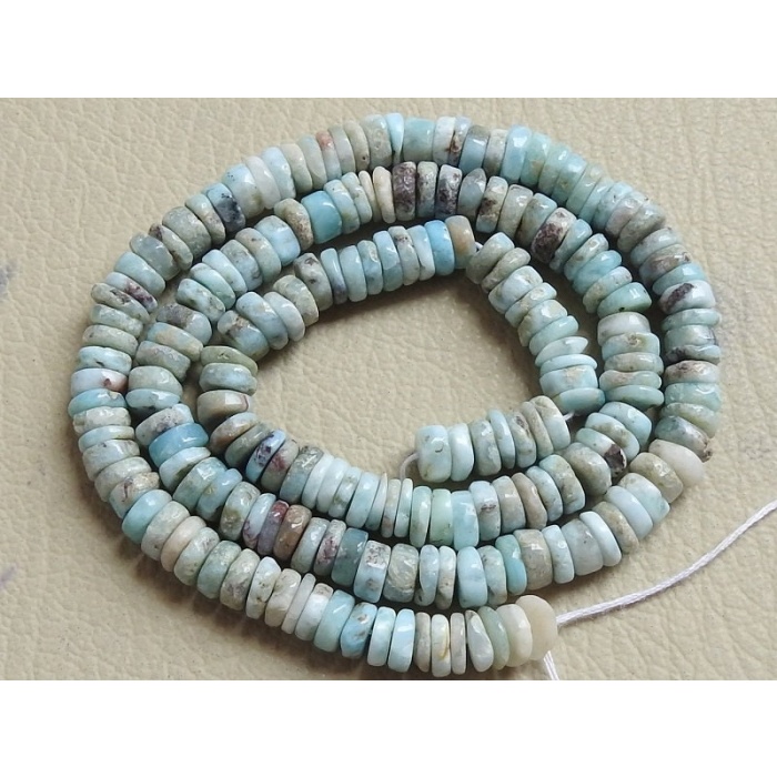 Natural Larimar Smooth Tyre,Button,Coin,Wheel Shape Beads,Handmade,Loose Stone,Wholesale Price,New Arrival, 16Inch Strand (Pme)T1 | Save 33% - Rajasthan Living 8