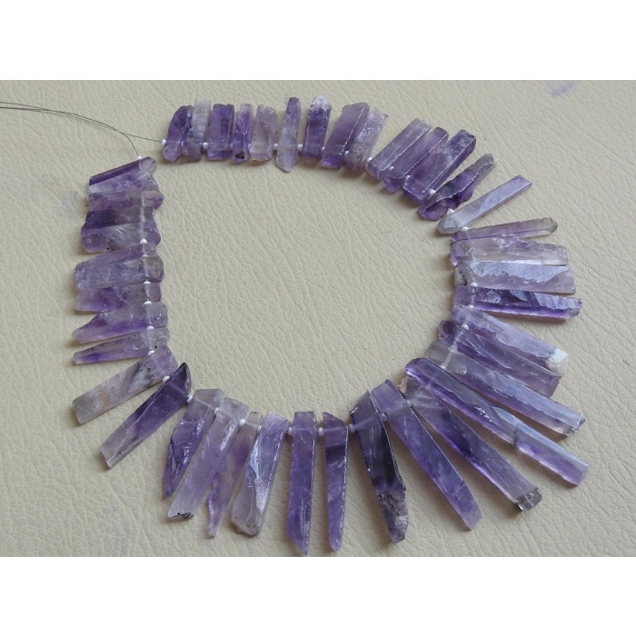 Natural Amethyst Rough Stick,Polished,Loose Raw Stone,Minerals Gemstone,12Inch Strand 35X6To22X5MM Approx Wholesale Price,New Arrival R6 | Save 33% - Rajasthan Living 9