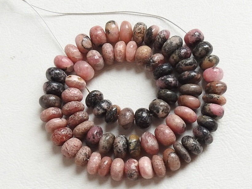 Natural Rhodonite Smooth Roundel Beads,Multi Shaded,Loose Stone,Handmade,Good Quality,Wholesale Price,New Arrival (pme)B13 | Save 33% - Rajasthan Living 14