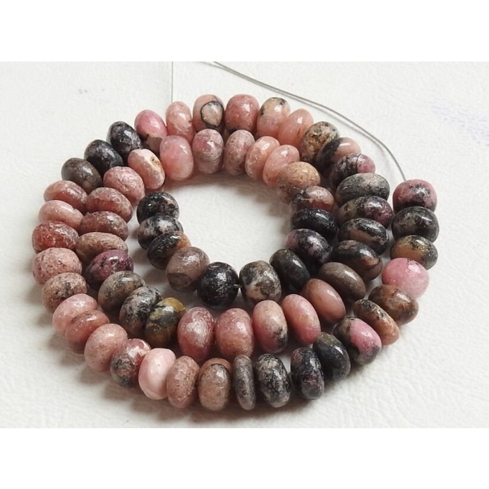 Natural Rhodonite Smooth Roundel Beads,Multi Shaded,Loose Stone,Handmade,Good Quality,Wholesale Price,New Arrival (pme)B13 | Save 33% - Rajasthan Living 9