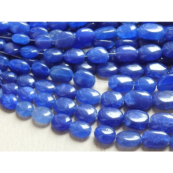 Blue Quartz Smooth Oval,Tumble,Nuggets,Loose Stone,Handmade 12Inch Strand 12X9To6X5MM Approx Wholesale Price New Arrival (PME)TU5 | Save 33% - Rajasthan Living 6