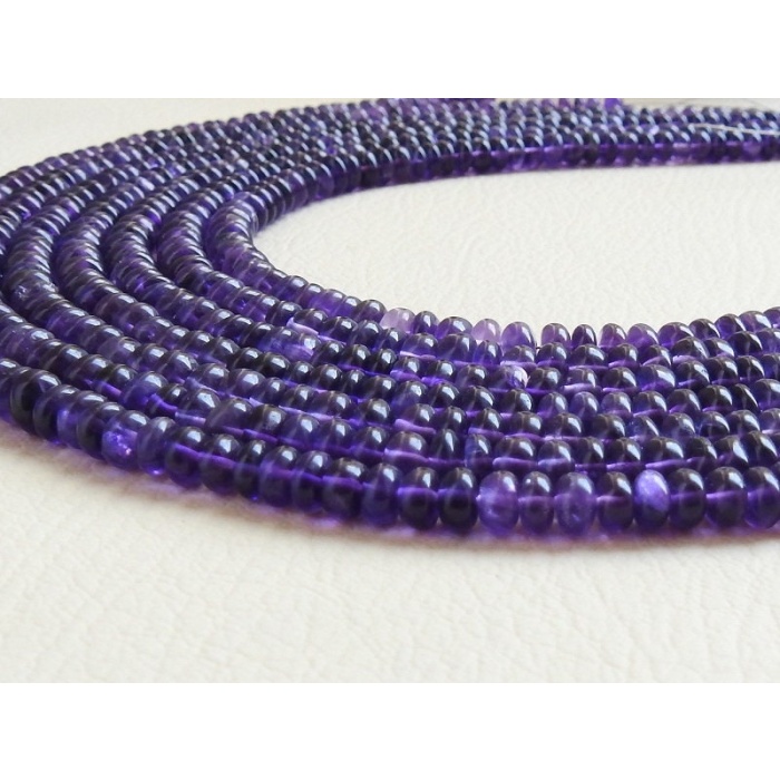 Amethyst Smooth Roundel Beads,Handmade,Loose Stone,Gemstone Jewelry,Necklace 100% Natural (pme)B9 | Save 33% - Rajasthan Living 10