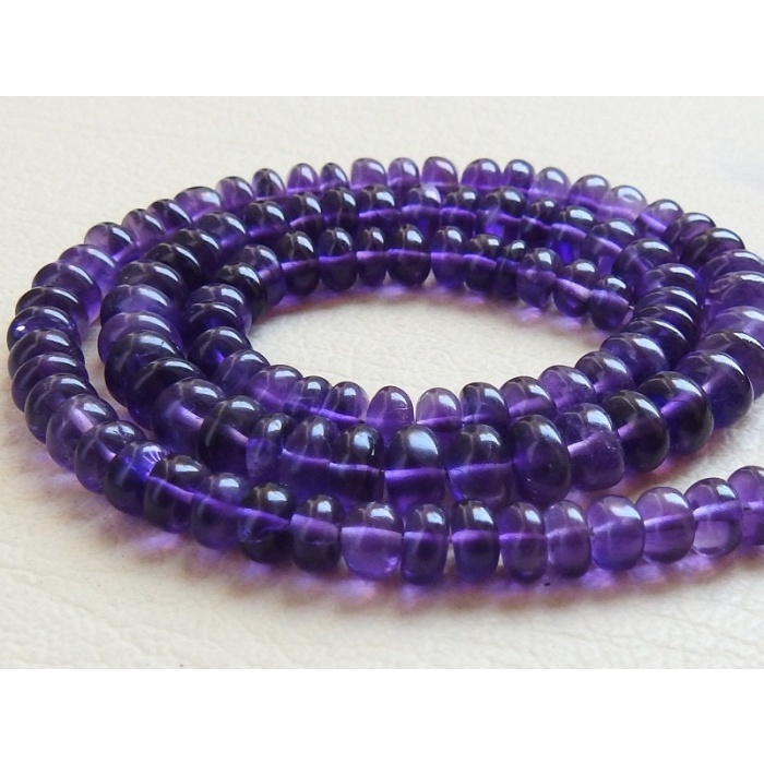 Amethyst Smooth Roundel Beads,Handmade,Loose Stone,Gemstone Jewelry,Necklace 100% Natural (pme)B9 | Save 33% - Rajasthan Living 9