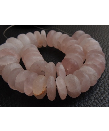 Natural Rose Quartz Smooth Roundel Beads,Matte Polished,Loose Stone 10Inch Strand 14To16MM Approx Wholesale Price New Arrival B3 | Save 33% - Rajasthan Living 3