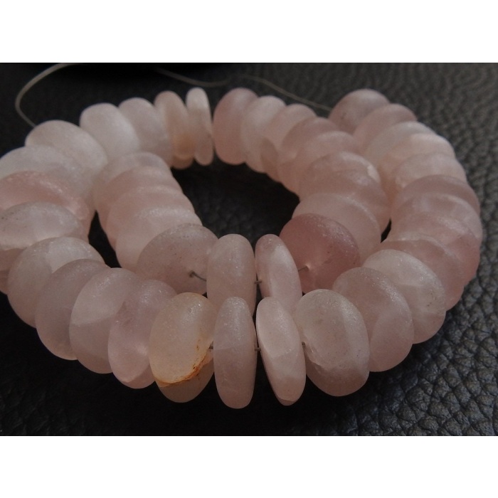 Natural Rose Quartz Smooth Roundel Beads,Matte Polished,Loose Stone 10Inch Strand 14To16MM Approx Wholesale Price New Arrival B3 | Save 33% - Rajasthan Living 7
