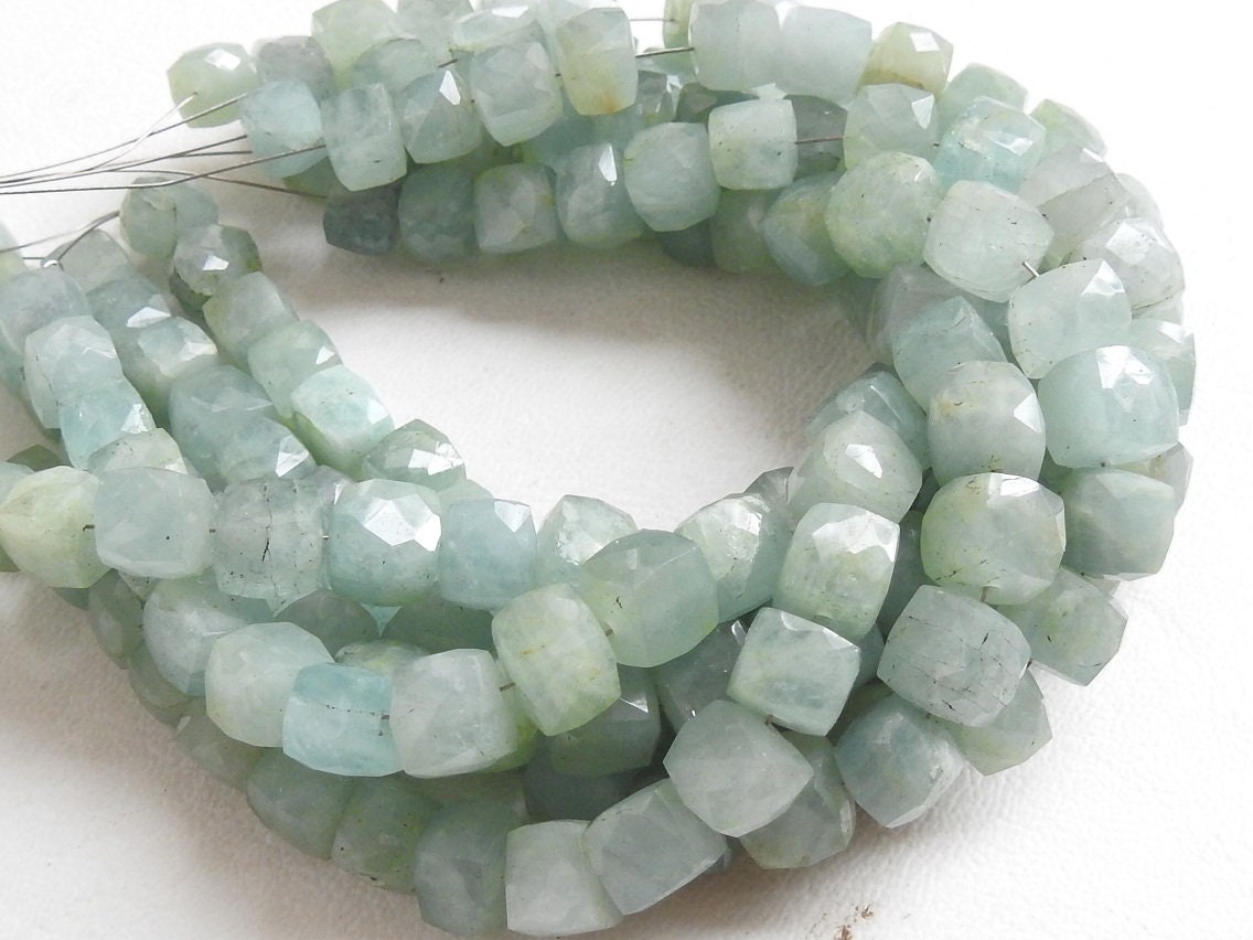 100%Natural,Aquamarine Faceted Cubes,Box,Cuboid,Handmade,Loose Stone Beads,Wholesale Price,New Arrival PME(CB1) | Save 33% - Rajasthan Living 11
