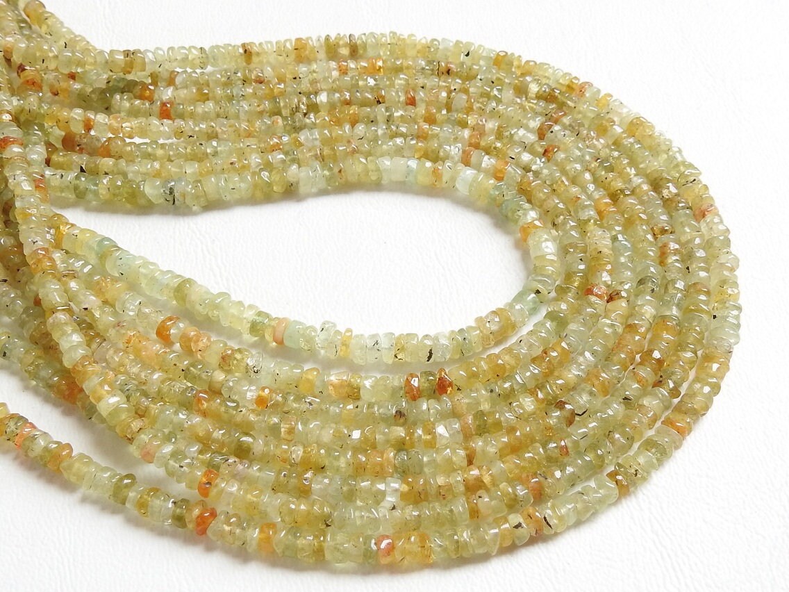Heliodor Smooth Roundel Bead,Aquamarine,Handmade,Loose Stone,Necklace,For Making Jewelry,16Inch Strand 4MM Approx,Wholesaler,Supplies B1 | Save 33% - Rajasthan Living 13