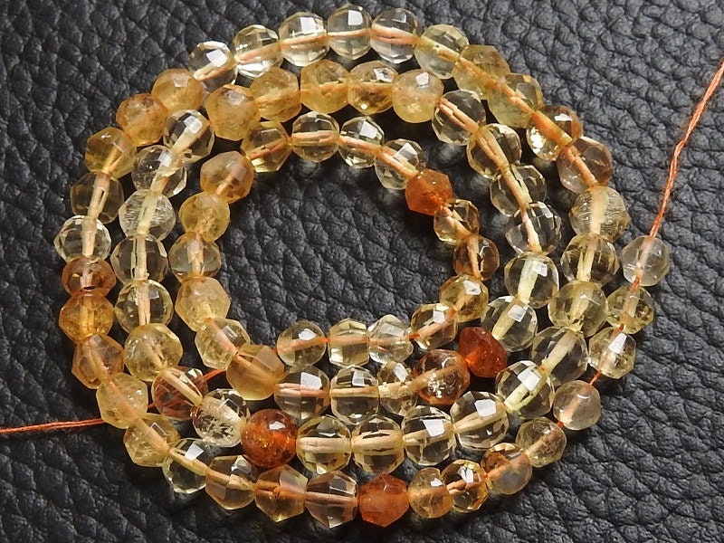 Natural Citrine Faceted Sphere Ball Bead,Round,Multi Shaded,Loose Stone,Handmade,13Inch 6To7MM Approx,Wholesaler,Supplies PME-B11 | Save 33% - Rajasthan Living 12