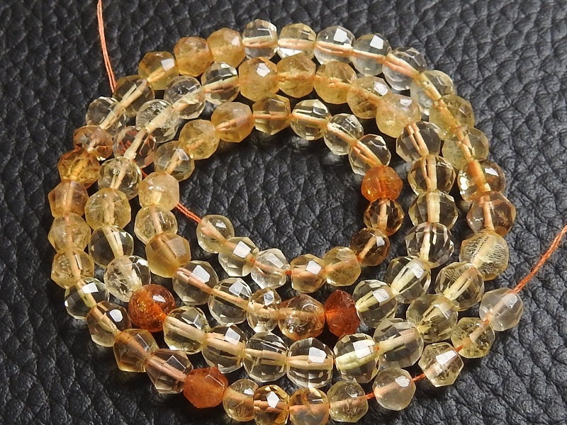 Natural Citrine Faceted Sphere Ball Bead,Round,Multi Shaded,Loose Stone,Handmade,13Inch 6To7MM Approx,Wholesaler,Supplies PME-B11 | Save 33% - Rajasthan Living 14