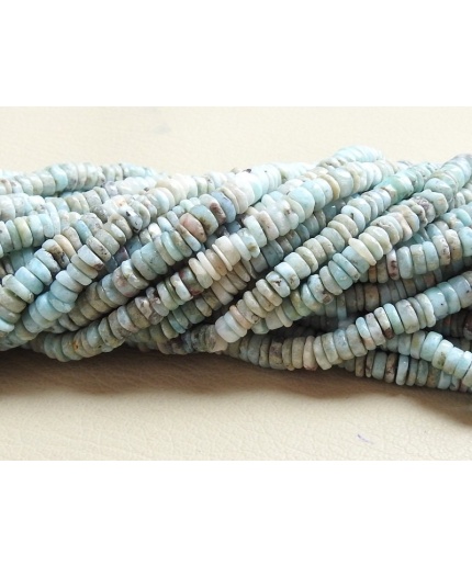 Natural Larimar Smooth Tyre,Button,Coin,Wheel Shape Beads,Handmade,Loose Stone,Wholesale Price,New Arrival, 16Inch Strand (Pme)T1 | Save 33% - Rajasthan Living