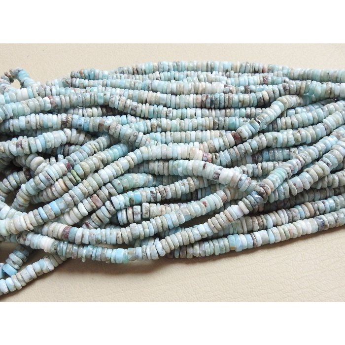 Natural Larimar Smooth Tyre,Button,Coin,Wheel Shape Beads,Handmade,Loose Stone,Wholesale Price,New Arrival, 16Inch Strand (Pme)T1 | Save 33% - Rajasthan Living 9