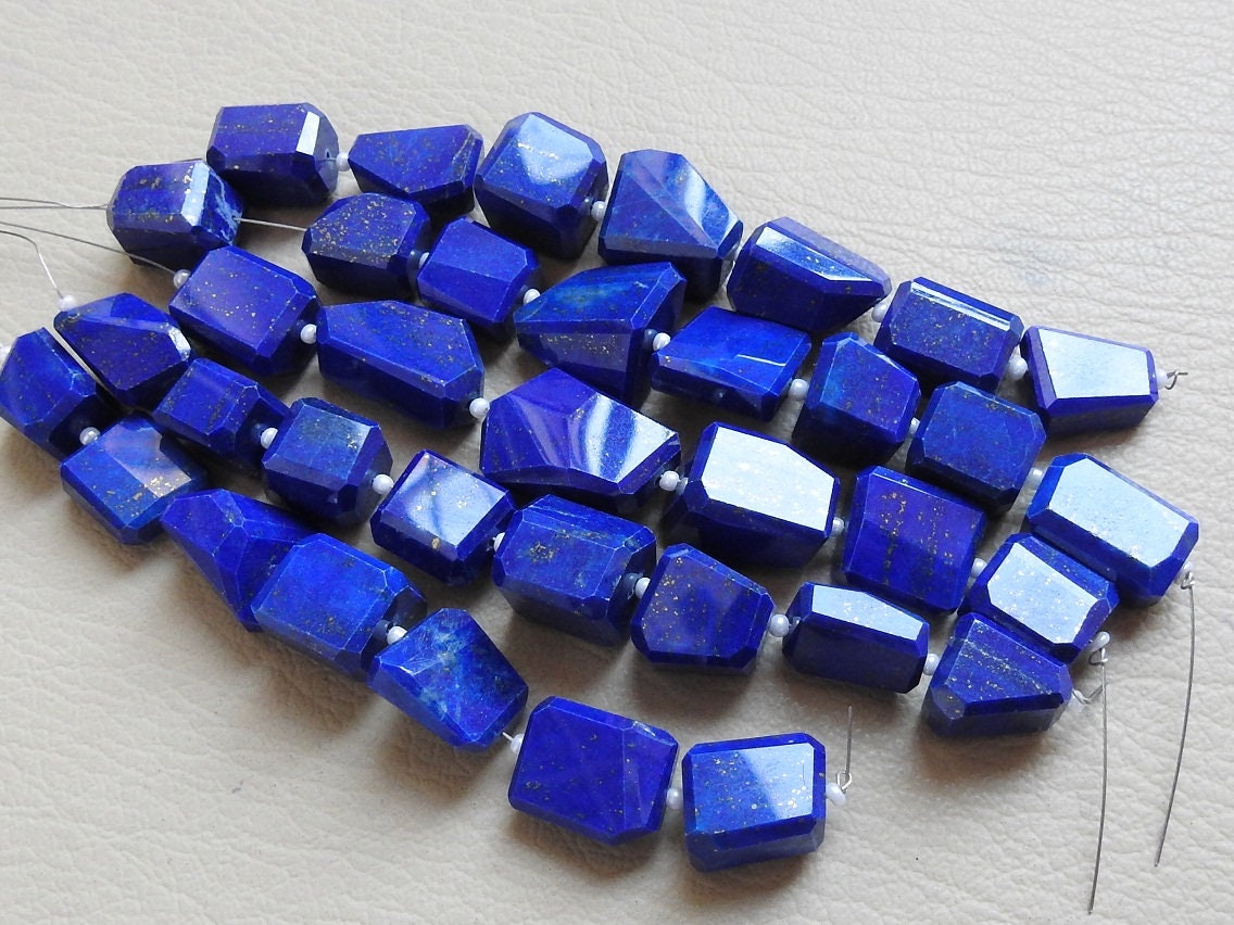 100%Natural,Lapis Lazuli Faceted Tumble,Nuggets,Step Cut,Handmade Bead,Loose Stone,For Making Jewelry,Gift For Her,8Piece Strand,PME-TU1 | Save 33% - Rajasthan Living 13