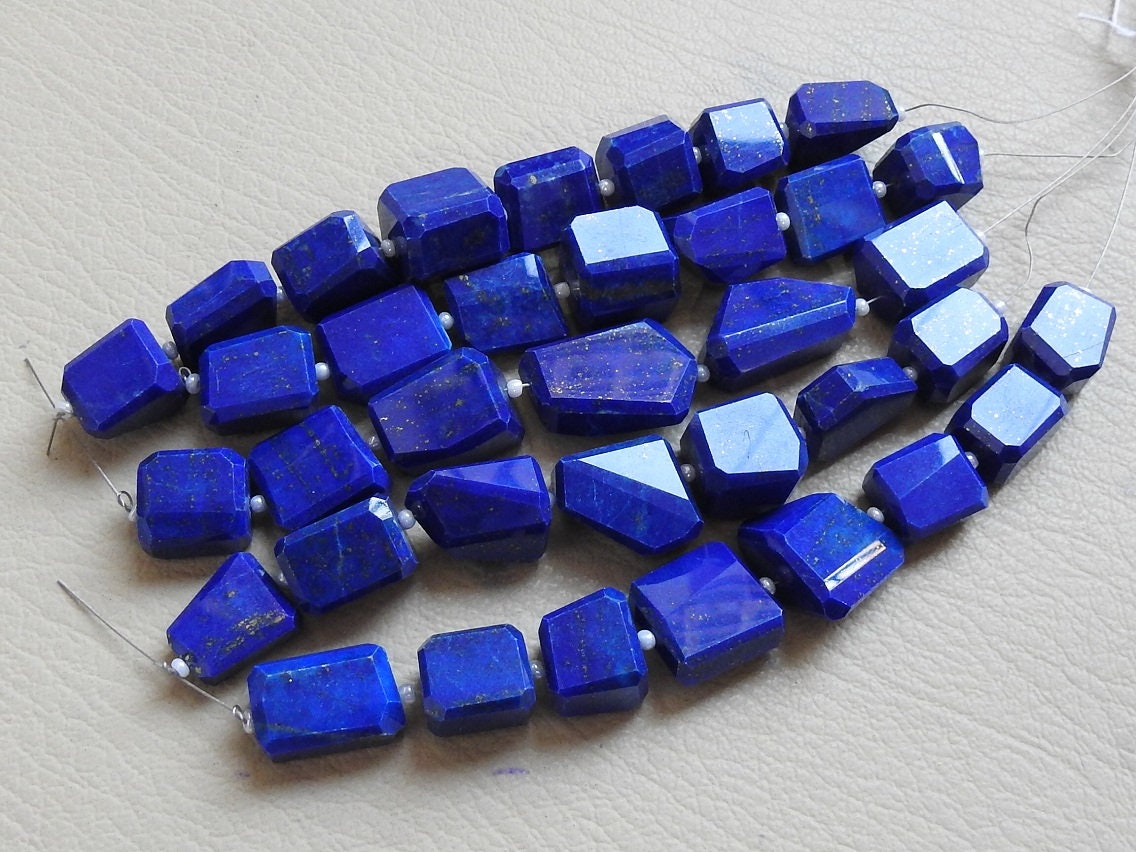 100%Natural,Lapis Lazuli Faceted Tumble,Nuggets,Step Cut,Handmade Bead,Loose Stone,For Making Jewelry,Gift For Her,8Piece Strand,PME-TU1 | Save 33% - Rajasthan Living 16