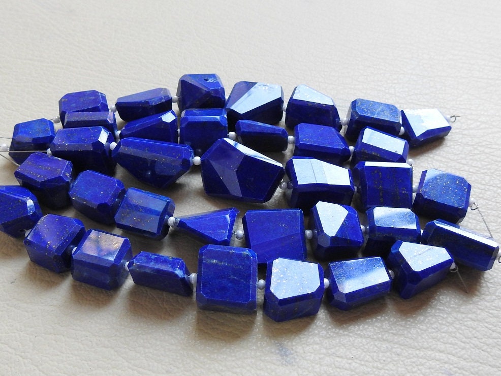 100%Natural,Lapis Lazuli Faceted Tumble,Nuggets,Step Cut,Handmade Bead,Loose Stone,For Making Jewelry,Gift For Her,8Piece Strand,PME-TU1 | Save 33% - Rajasthan Living 15