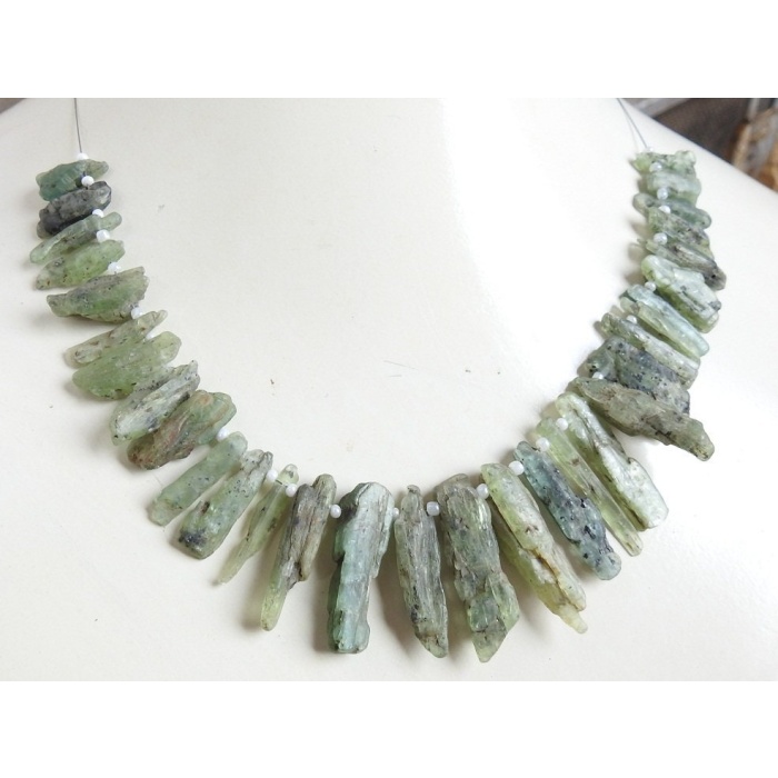 Green Kyanite Natural Rough Stick,Loose Raw Bead,Minerals,Crystal,For Making Jewelry,Wholesaler,Supplies 39X9To15X8MM Approx R6 | Save 33% - Rajasthan Living 9