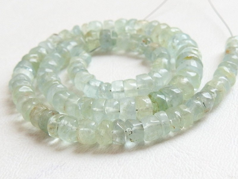 100%Natural,Aquamarine Smooth Handmade Tyre,Bead,Coin,Button,Wholesale Price,New Arrival,12Inch Strand T2 | Save 33% - Rajasthan Living 17