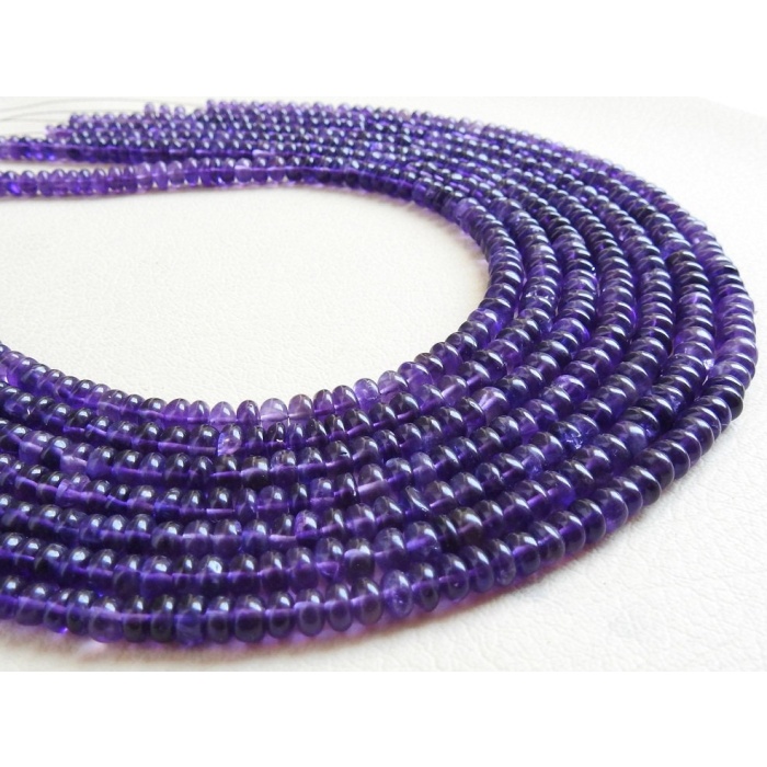 Amethyst Smooth Roundel Beads,Handmade,Loose Stone,Gemstone Jewelry,Necklace 100% Natural (pme)B9 | Save 33% - Rajasthan Living 8