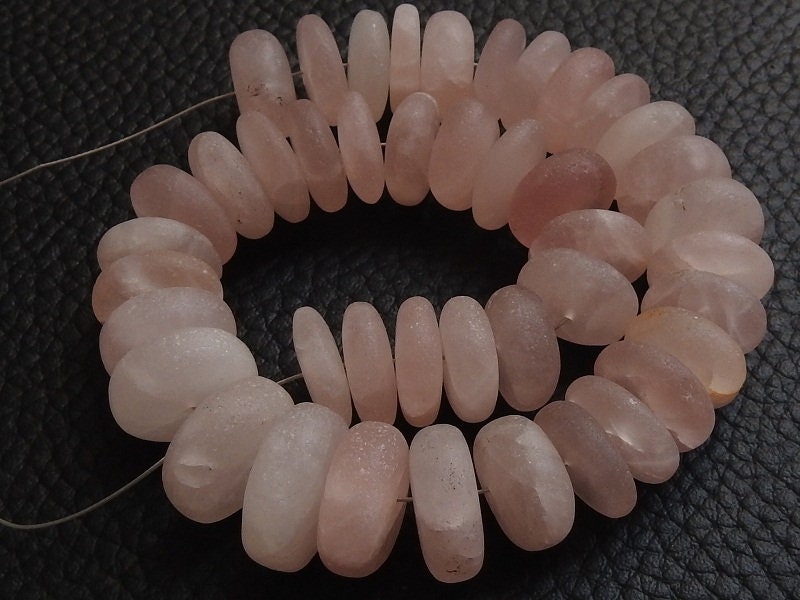 Natural Rose Quartz Smooth Roundel Beads,Matte Polished,Loose Stone 10Inch Strand 14To16MM Approx Wholesale Price New Arrival B3 | Save 33% - Rajasthan Living 21