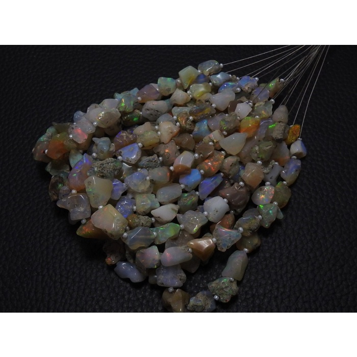 Ethiopian Opal Rough Tumble,Nugget,Polished,Loose Raw Stone,Multi Fire,Minerals Gemstone,8Inch Strand 12X10To8X6 MM Approx 100%Natural EO-2 | Save 33% - Rajasthan Living 11