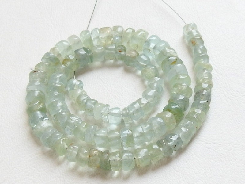 100%Natural,Aquamarine Smooth Handmade Tyre,Bead,Coin,Button,Wholesale Price,New Arrival,12Inch Strand T2 | Save 33% - Rajasthan Living 15