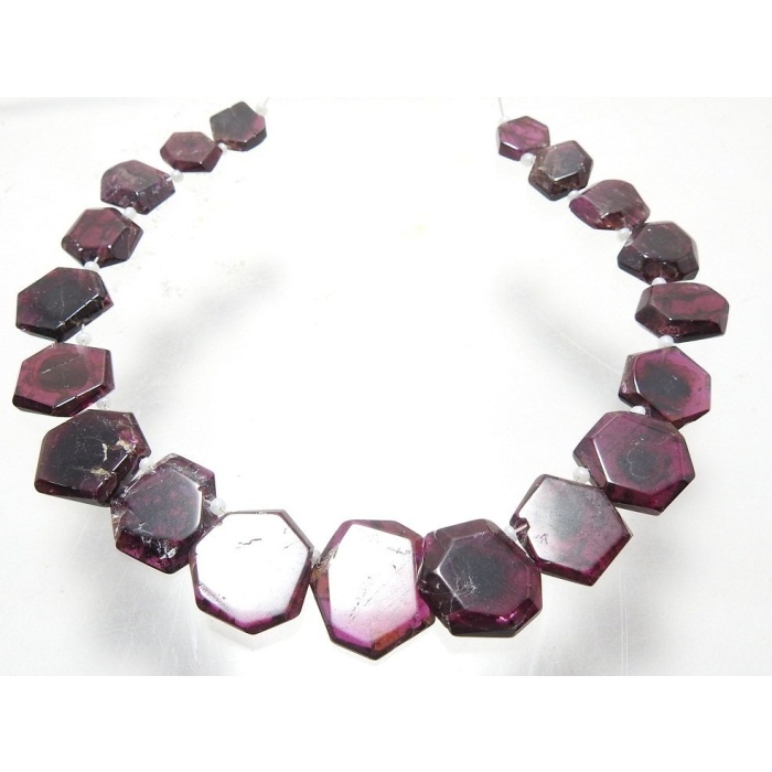 Rhodolite Garnet Hexagon,Faceted,Fancy Cut,Handmade,Loose Stone 8Inch Strand 18X15To10X8MM Approx,Wholesaler,Supplies,100%Natural | Save 33% - Rajasthan Living 8