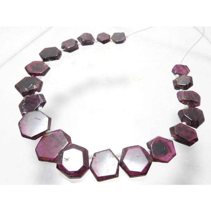 Rhodolite Garnet Hexagon,Faceted,Fancy Cut,Handmade,Loose Stone 8Inch Strand 18X15To10X8MM Approx,Wholesaler,Supplies,100%Natural | Save 33% - Rajasthan Living 6