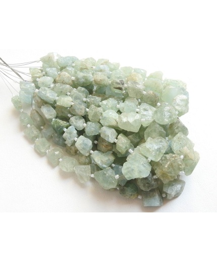 Natural Aquamarine Rough Tumble,Nuggets,Loose Raw Bead,Crystals,Minerals,Wholesaler,Supplies 10Inch 16X12To12X9MM Approx R2 | Save 33% - Rajasthan Living