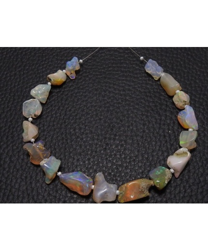 Ethiopian Opal Rough Tumble,Nugget,Polished,Loose Raw Stone,Multi Fire,Minerals Gemstone,8Inch Strand 12X10To8X6 MM Approx 100%Natural EO-2 | Save 33% - Rajasthan Living 3