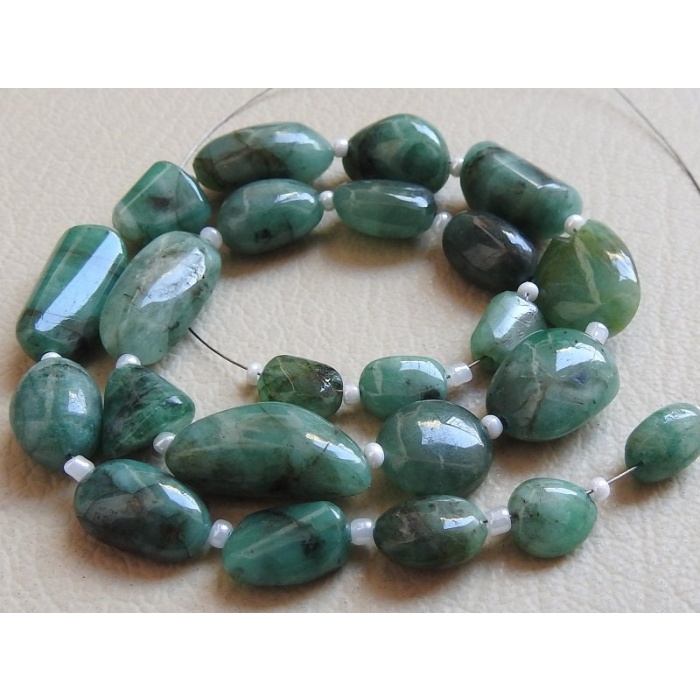 Emerald Smooth Tumble,Nuggets,12Inch 15X10To6X5MM Approx,100% Natural,Wholesale Price,New Arrival TU1 | Save 33% - Rajasthan Living 10