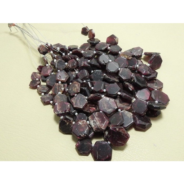 Rhodolite Garnet Hexagon,Faceted,Fancy Cut,Handmade,Loose Stone 8Inch Strand 18X15To10X8MM Approx,Wholesaler,Supplies,100%Natural | Save 33% - Rajasthan Living 12