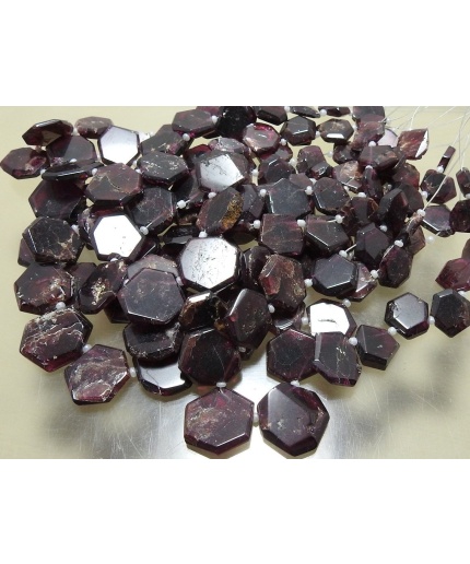 Rhodolite Garnet Hexagon,Faceted,Fancy Cut,Handmade,Loose Stone 8Inch Strand 18X15To10X8MM Approx,Wholesaler,Supplies,100%Natural | Save 33% - Rajasthan Living 3