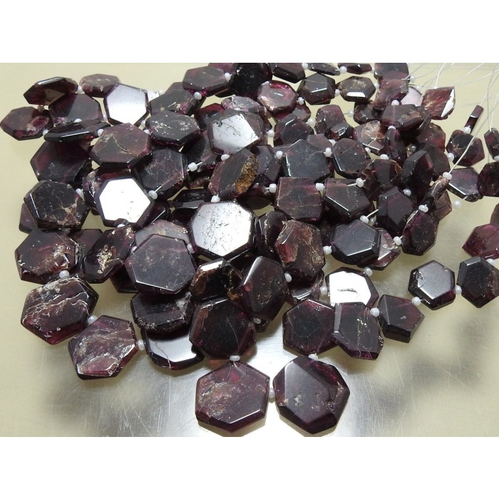 Rhodolite Garnet Hexagon,Faceted,Fancy Cut,Handmade,Loose Stone 8Inch Strand 18X15To10X8MM Approx,Wholesaler,Supplies,100%Natural | Save 33% - Rajasthan Living 7